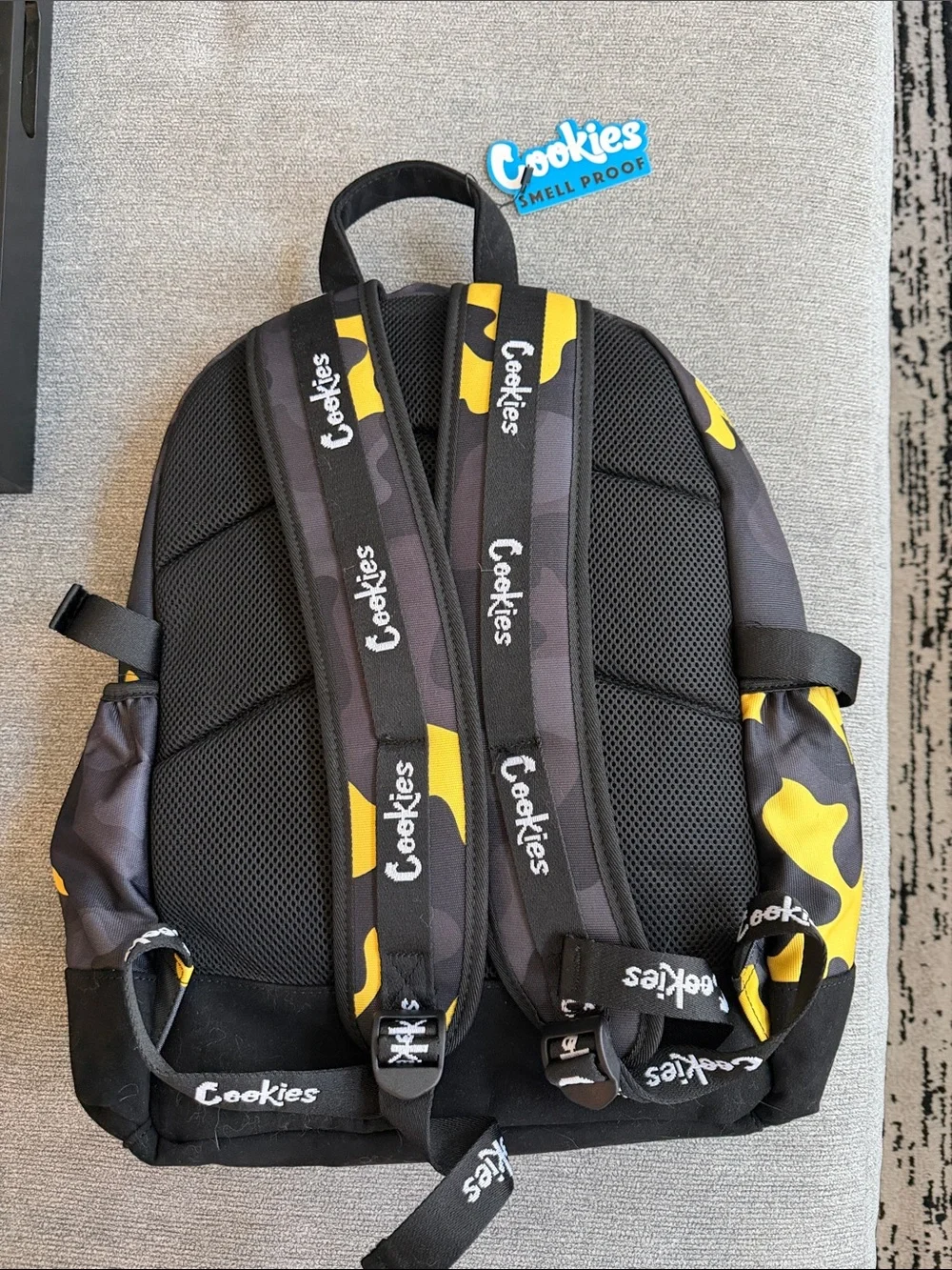 Cookies Men’s Yellow & Black Camo Backpack